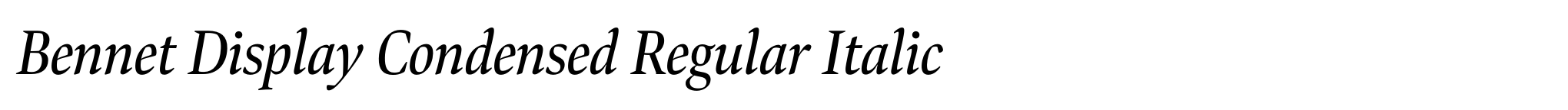Bennet Display Condensed Regular Italic image